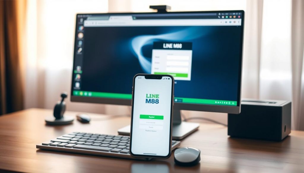 วิธีสมัคร line m88